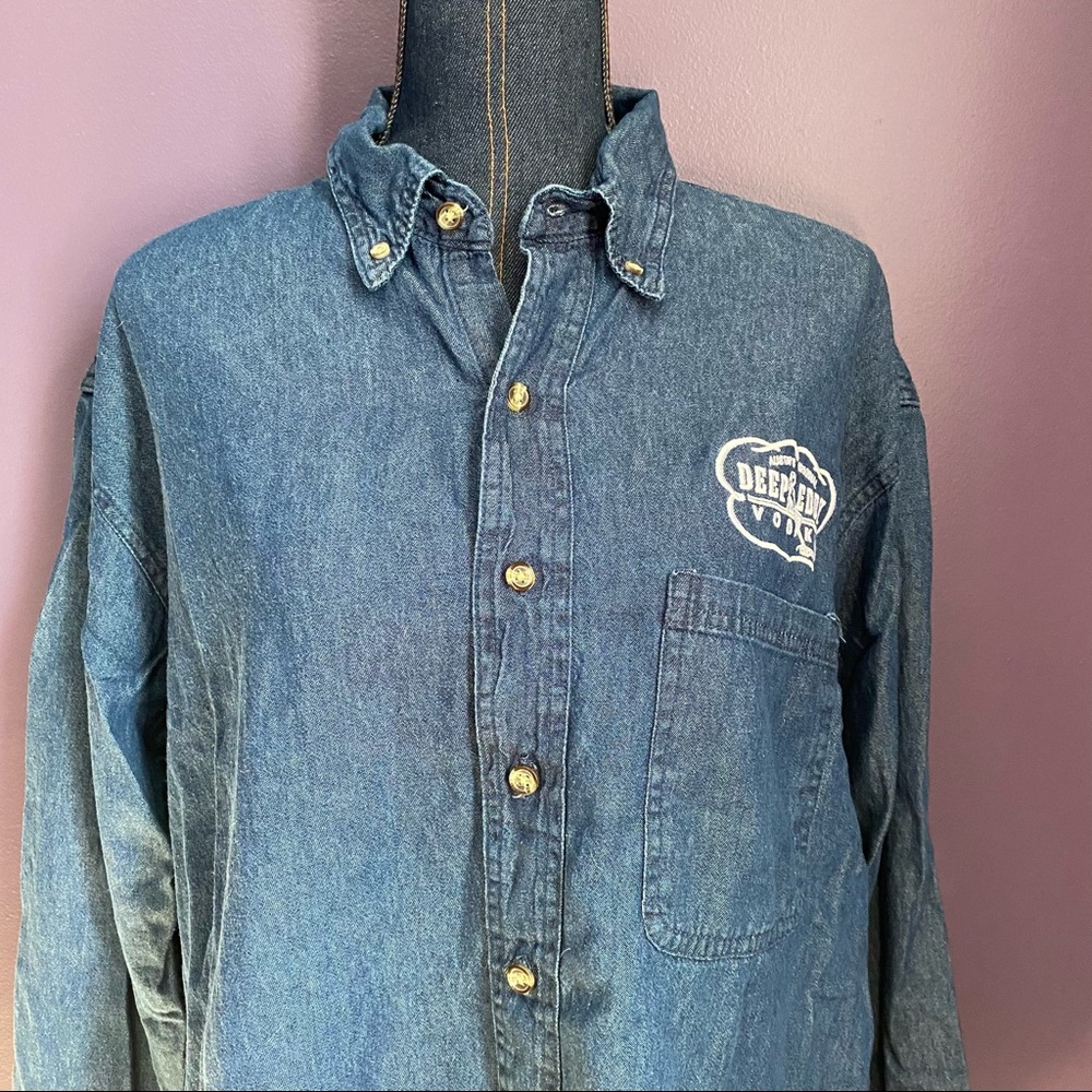 Deep Eddy Vodka Denim Buttoned Down Shirt NWT - Picture 4 of 11